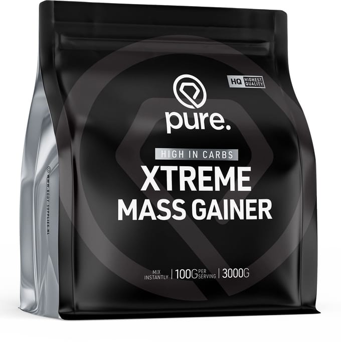 Pure. Xtreme Mass Gainer - Chocolade - 3000g - eiwit - koolhydraten - gewichtstoename - weightgainer