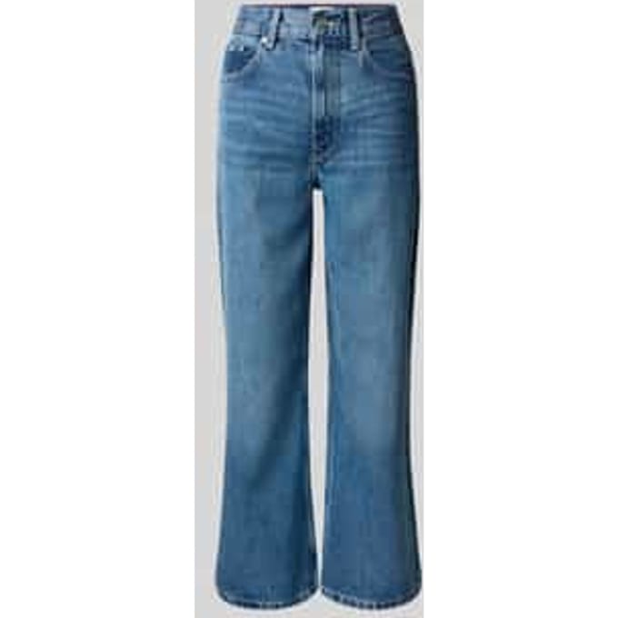 Wide leg jeans van lyocell