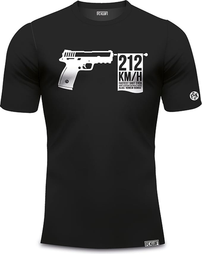 FC Kluif - Voetbal T-shirt - Fastest shot ever - Zwart - Maat M - Regular fit