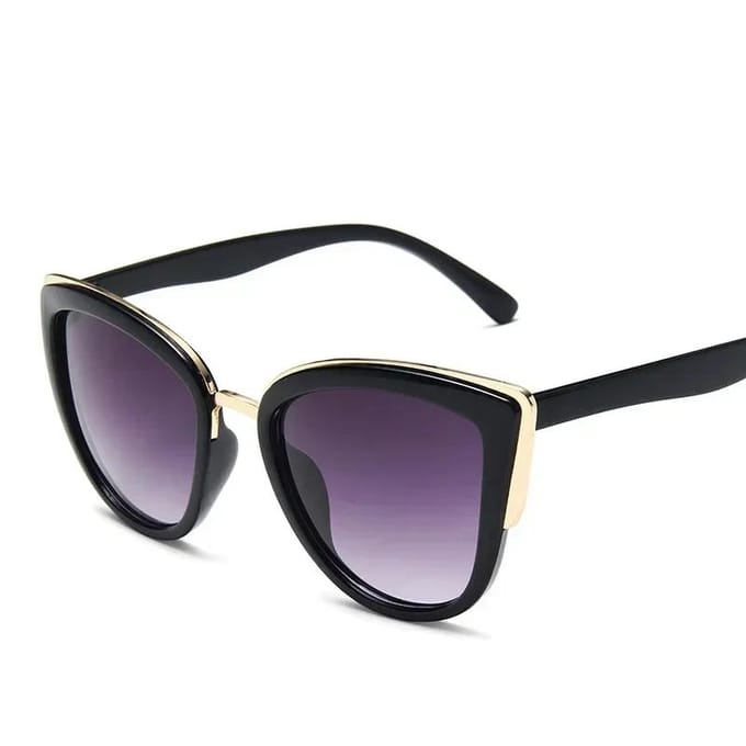 Cateye zonnebril dames vintage gradiëntbril retro cat eye zonnebril damesbril UV400 black