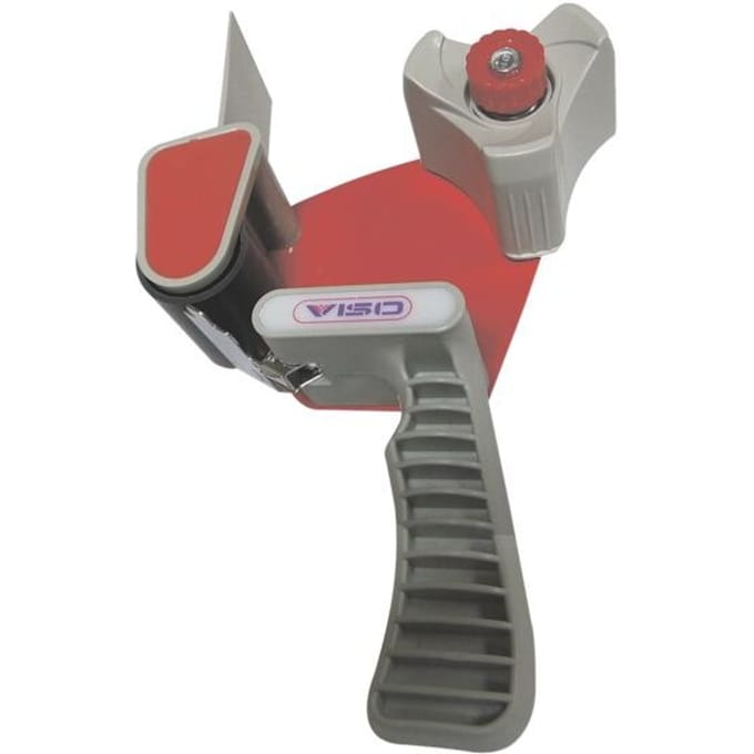 Viso Verpakkingstape roller - Grijs/Rood