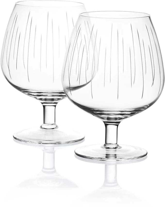Cognacglas CG300 - Set van 2 stuks - 300 ml – handgemaakt – Amber Glass