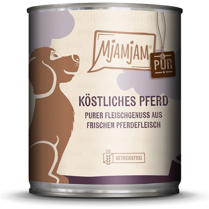12x 800 g MjAMjAM puur vleesgenot heerlijk paard puur natvoer