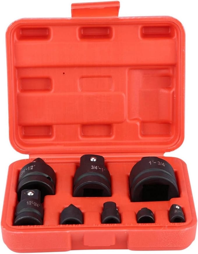 Set Van 8 Losse Adapter Reducties Voor Dopbits Chroom-molybdeenstaal