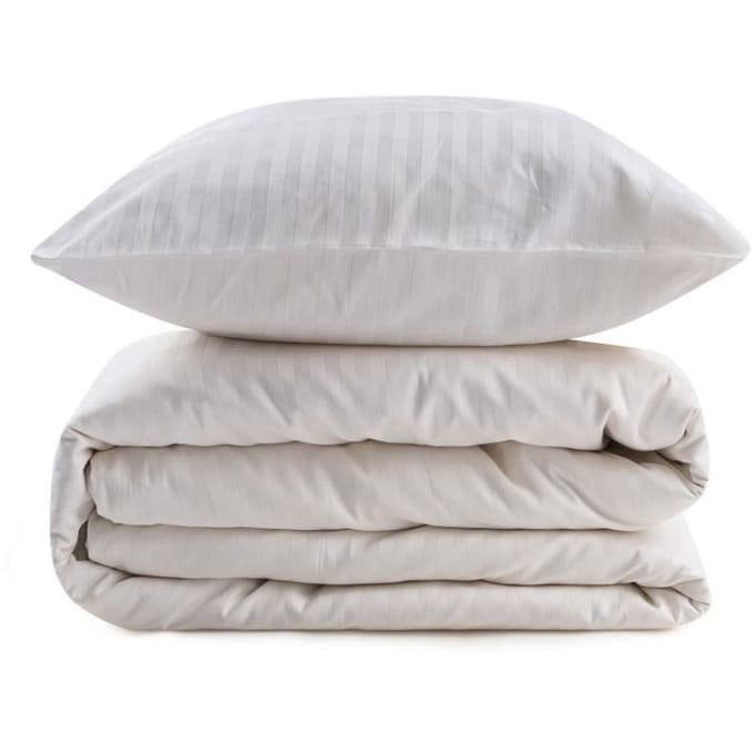 Beddengoedset - 1 dekbedovertrek 220 x 240 cm + 2 kussenslopen 60 x 60 cm - 80% katoen, 20% polyester - Crème