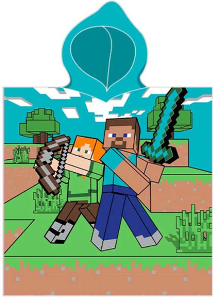 Minecraft poncho Ready 55 x 110 cm