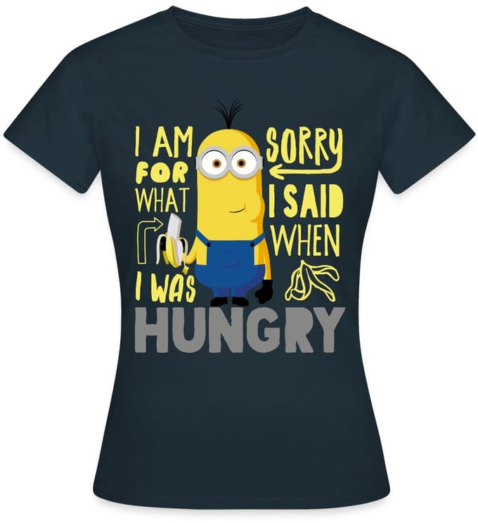 Minions Kevin Honger Banaan T-Shirt Dames