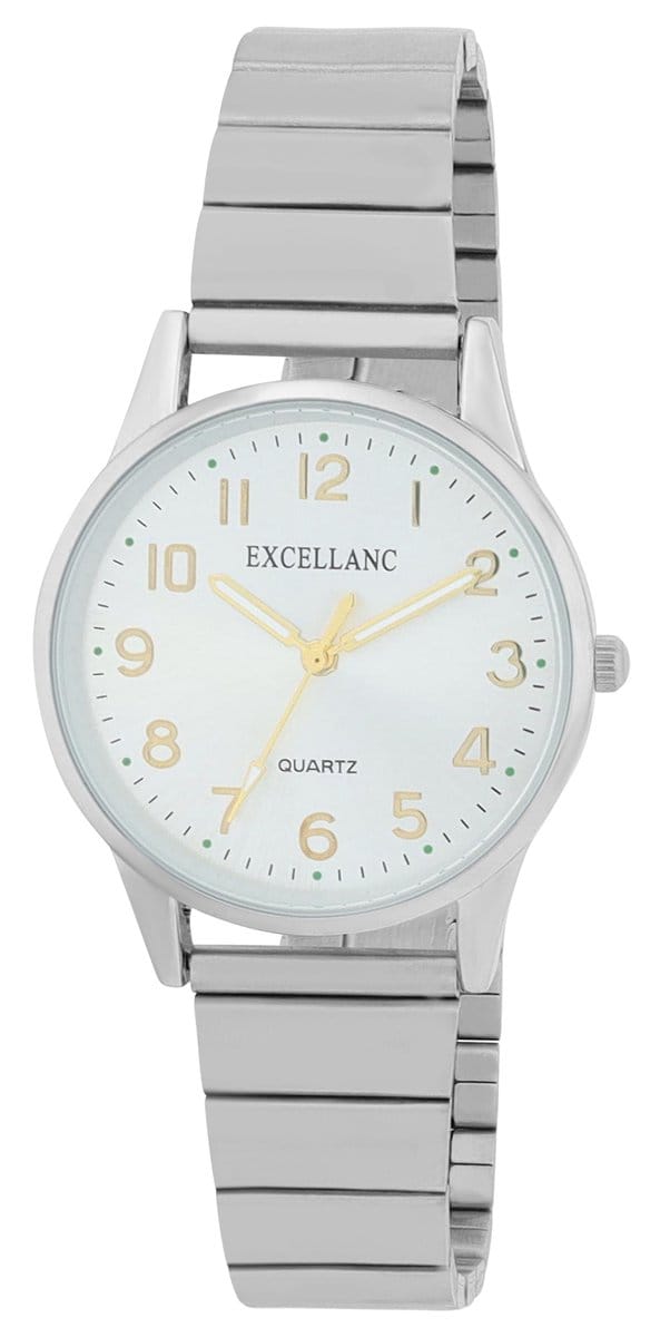 EXCELLANC Dameshorloge Edelstahl Mineralglas