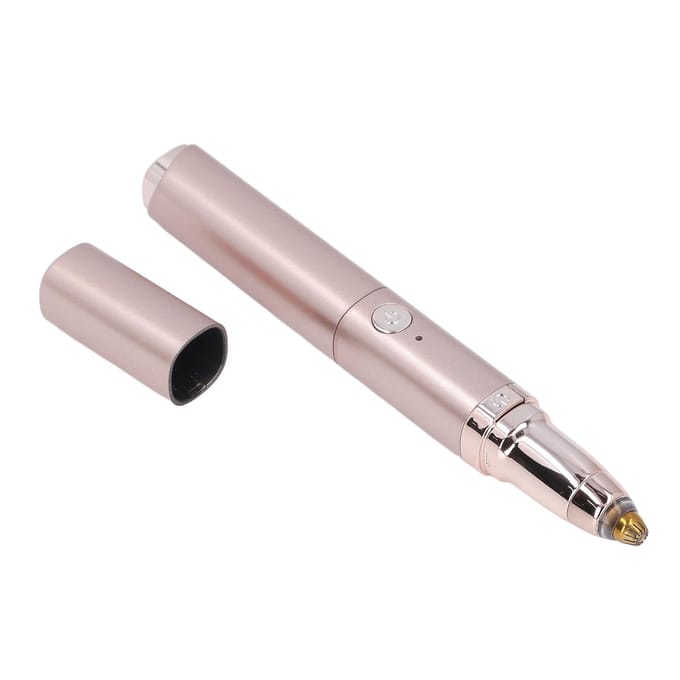 Recourbe-cils électrique chauffant portatif 2 en 1 pour coiffure longue durée, tondeuse à sourcils, maquillage des cils or