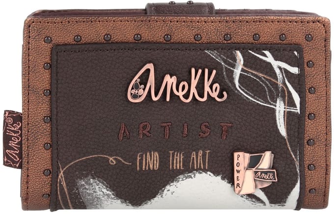 Anekke portemonnee Nature Shodō Flexible RFID Wallet Brown donkerbruin