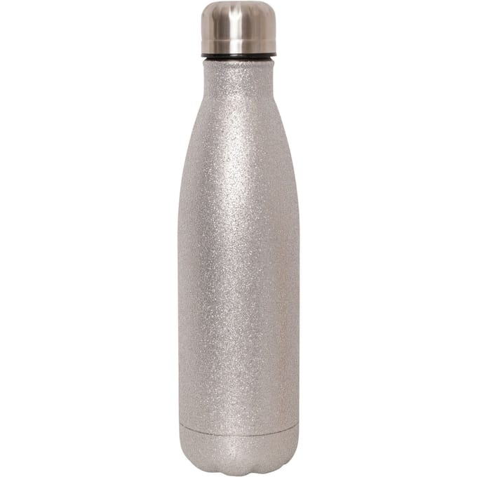 Dare 2B Glitter metalen waterfles (Zilver)