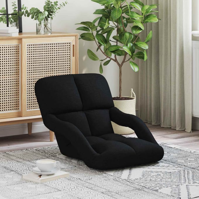 vidaXL - Verstelbare - Vloerstoel - met - Armleuning - 5 - Posities - Stof