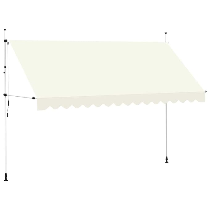 vidaXL - Luifel - handmatig - uittrekbaar - 400 - cm - crème