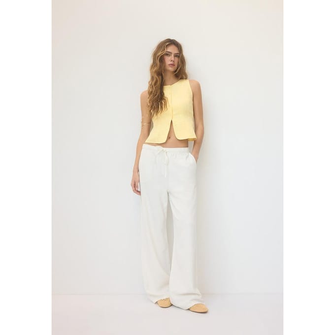 Stradivarius Gilet met knopen  Goud XS