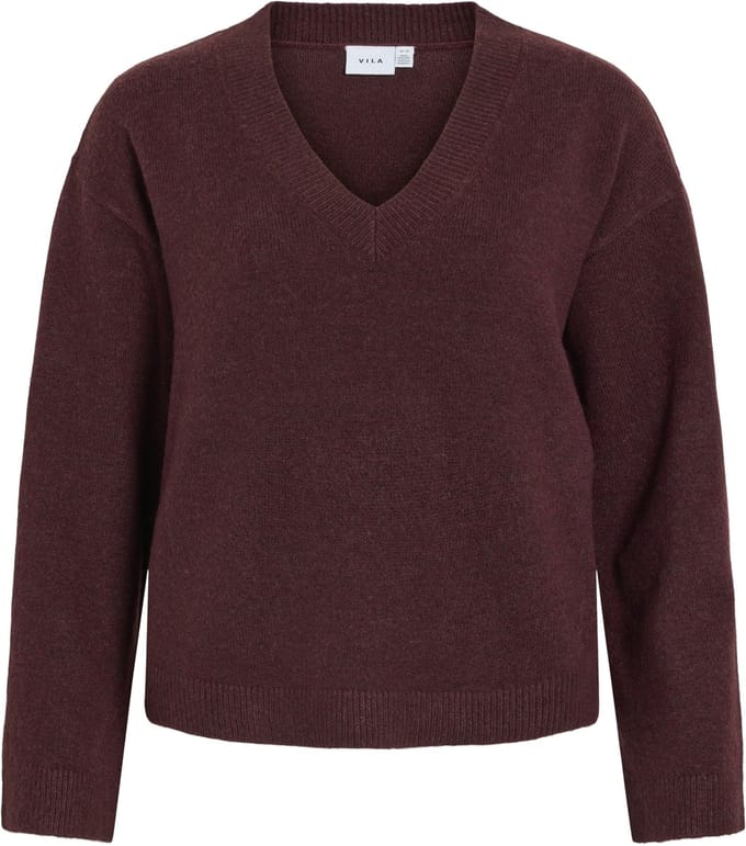 VILA - VILIGA L/S V-NECK KNIT TOP - NOOS - Dames - Gebreide truien