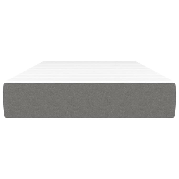 vidaXL - Pocketveringmatras - medium - 100x200x20 - cm - stof - donkergrijs
