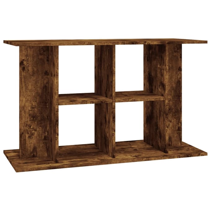 vidaXL - Aquariumstandaard - 100x40x60 - cm - bewerkt - hout - gerookt - eikenkleur