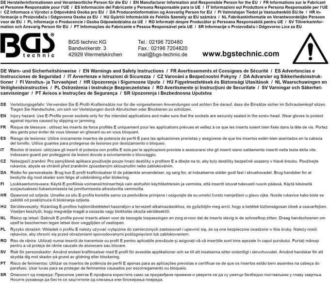 BGS Kracht Dopsleuteldop E-profiel - 1/2 - E24 mm