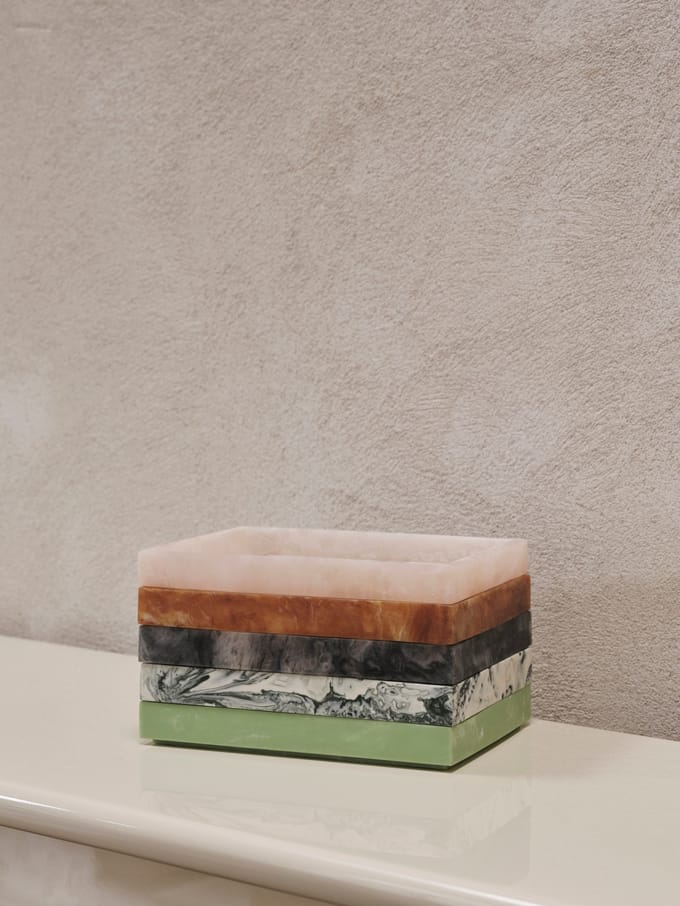Ferm Living Mist Dienblad - charcoal - 15 x 20 cm