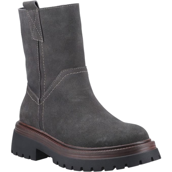 Hush Puppies Rebecca Dameslaarzen Van Suède In De Kleur Houtskool