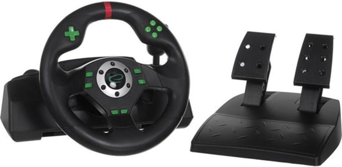 Esperanza EGW101 game controller Stuur Playstation,Playstation 3 Digitaal USB Zwart, Groen