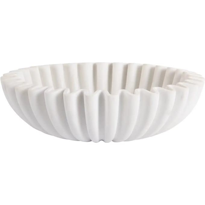 Present Time Schaal Wave - Wit - Ø20cm - Polyresin - Scandinavisch - Woonkamer