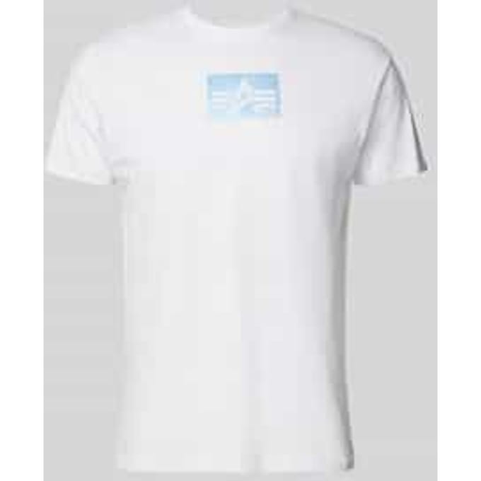 T-shirt met satijnen logo Alpha Industries