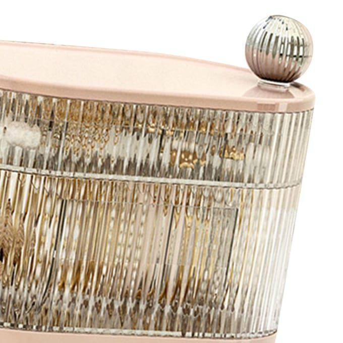 Bureau Opbergdoos 3 Lagen Roterende Verdeelde Organizer voor Sieraden Datakabel Cosmetische Crème Roze gray