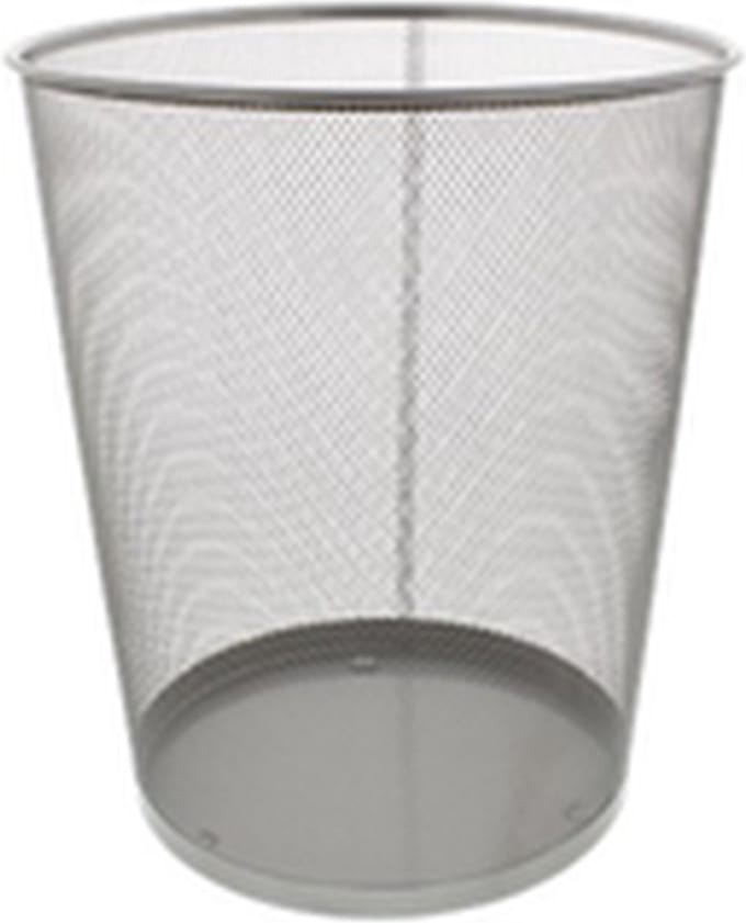 Prullenbak RICHARD - 15 L - Zilver - Metaal - Ø 30 x 35 cm - Rond