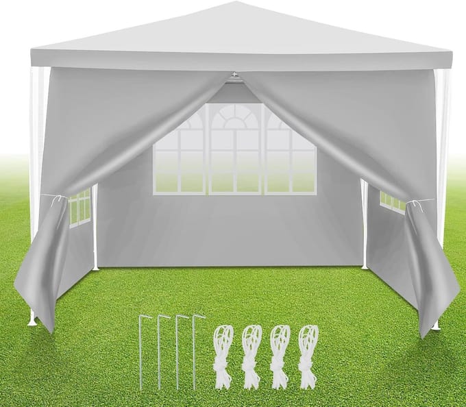Waterdichte Feesttent Partytent 3x3m met Zijpanelen UV-bestendig