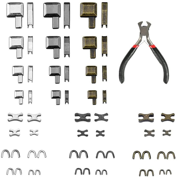 Reparatieset voor ritsen, 61 stuks, vervangende metalen ritssluitingen