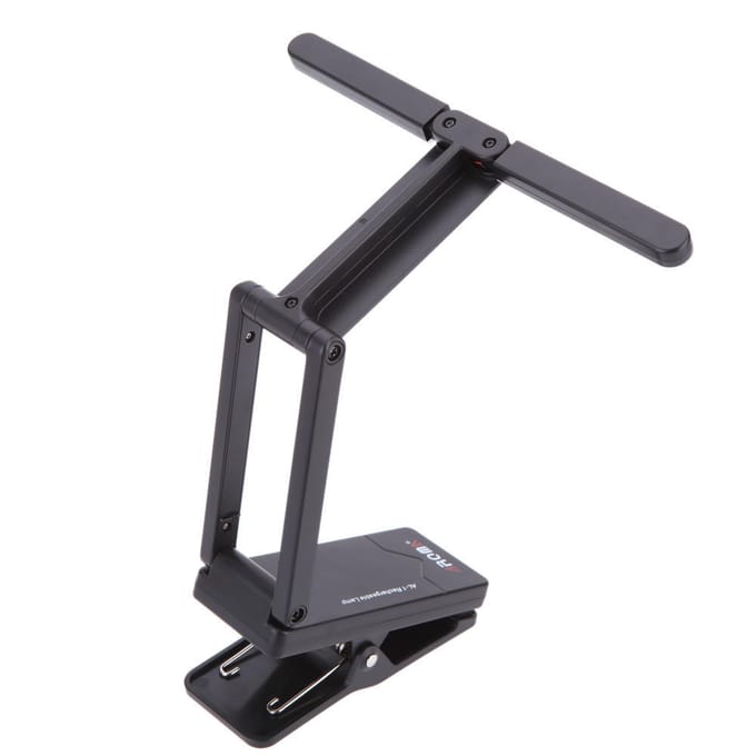 Lampe de support de musique Rechargeable à clipser, pour Piano, lumière de scène LED, tendance noir