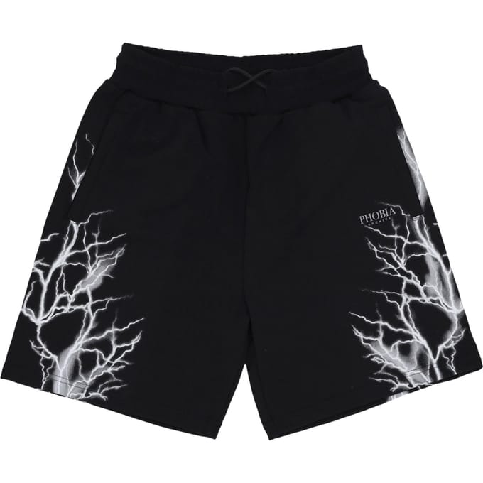 Mannenkort Reflecterende Lightning Shorts Zwart