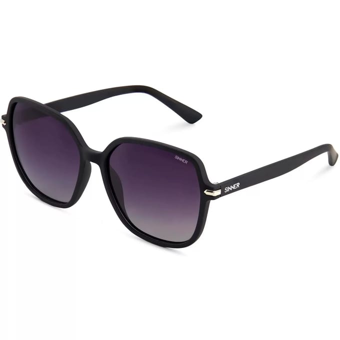 SINNER Barfleur- Zonnebril - Polariserende SINTEC®-lenzen - Mat zwart - Dames - One size - BIO based frame