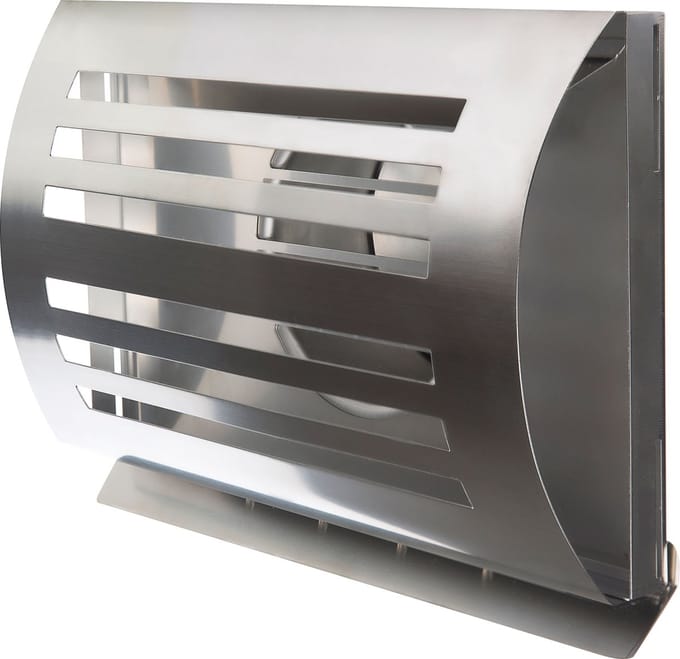 Weha overdrukrooster Delta Ø150mm, rvs 304 INOX met terugslagklep