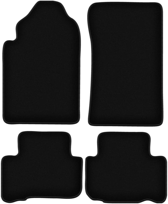 BASIC zwarte veloursmatten voor: SsangYong Rexton I SUV (2001-2006)