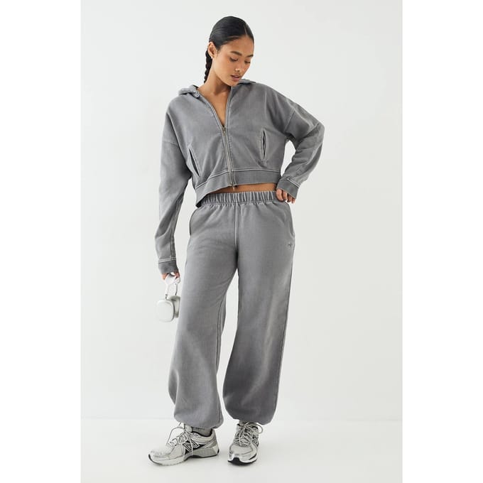 Dames DSGN Studio Premium Heavyweight Gewassen Cargo Jogger | Charcoal | Maat: Medium