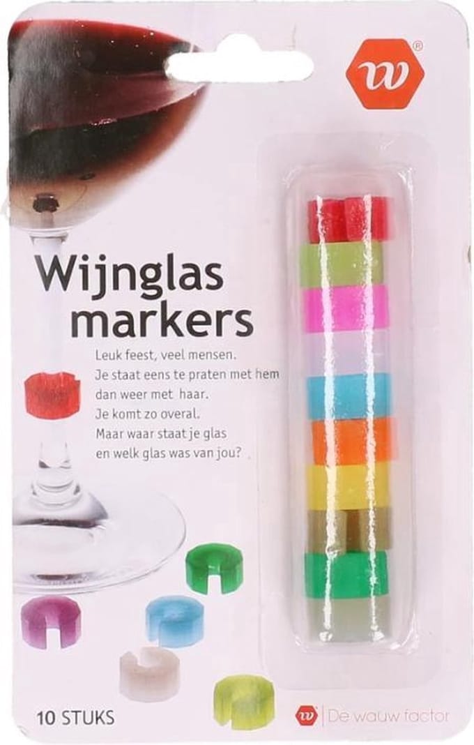 3 BMT wijnglas marker wijnglas herkennen - set van 10 wijnringen