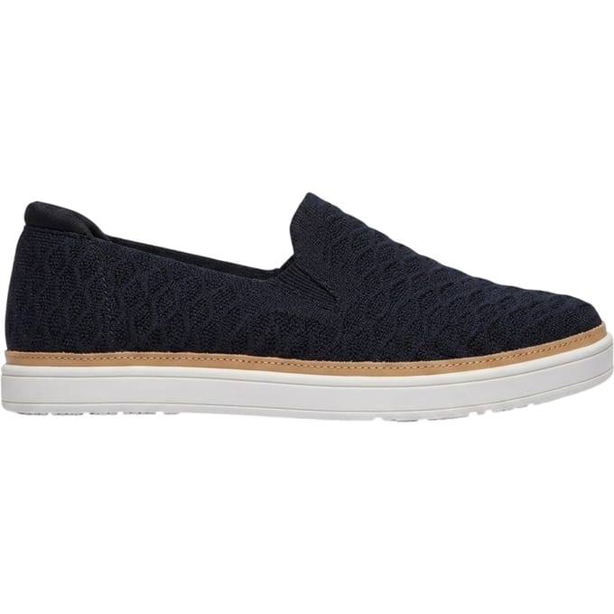 Skechers Coast Drive-loafers met structuur voor dames (Zwart)