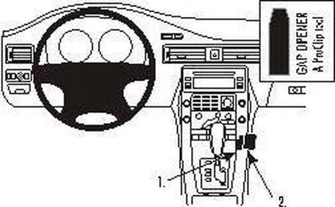 Brodit ProClip houder geschikt voor Volvo S80/ V70 II / XC70 Angled mount