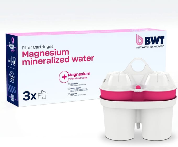 BWT magnesium-gemineraliseerd waterfilter, 3 st.