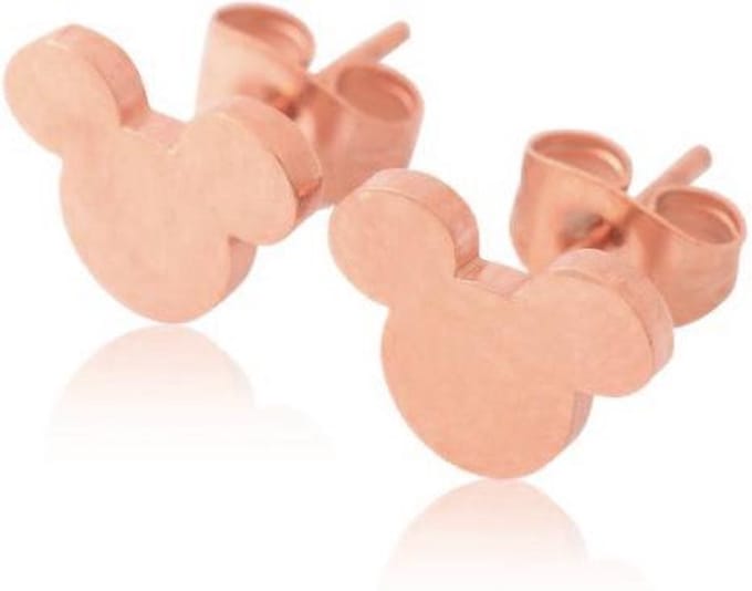 Montebello Oorbellen Mickey Rosé - 316L Staal - 8x7mm