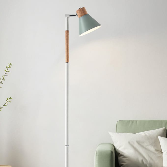 Staande lamp met hout - Elsie