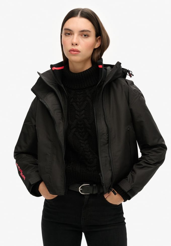 Superdry - SD Windbreaker jas met capuchon en borduursel - Dames
