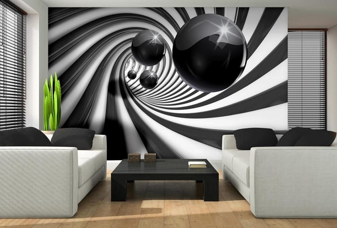 Poster | Wit , Zwart | 104 x 70,5 cm