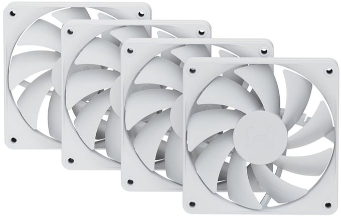 HYTE FA12 FAN (Snow White) - 4-pack - Case ventilator - 120mm - Wit - 28 dBA