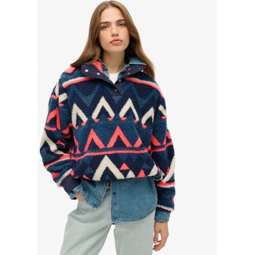 Damessweatshirt met halve rits Superdry Super Soft