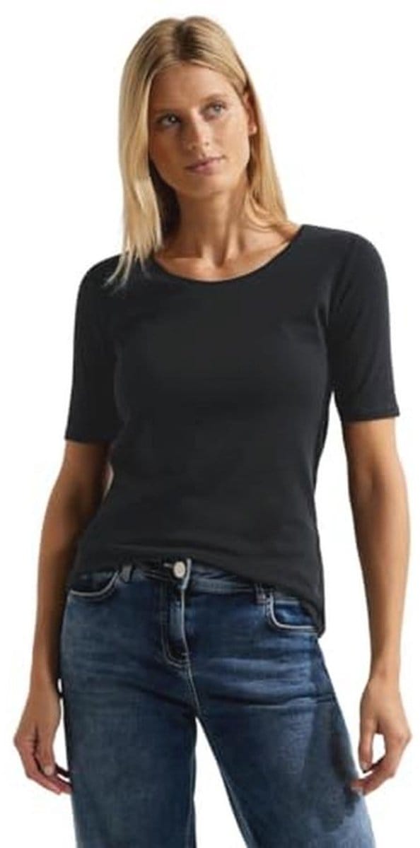 Cecil Lena Basic T-shirt voor dames, katoen