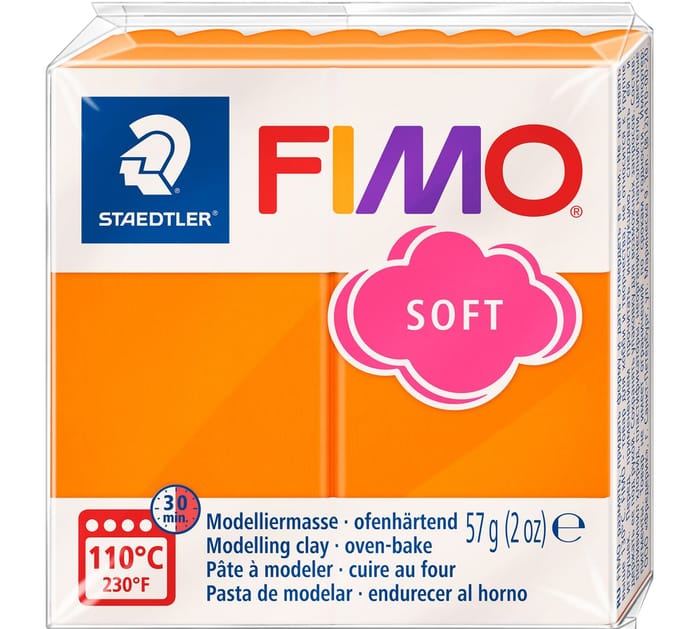 Boetseerklei Fimo soft 57 gram mandarijn