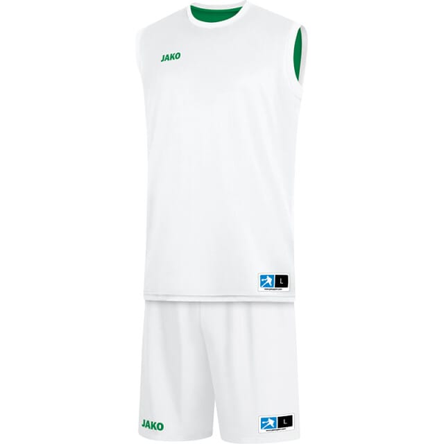 Jako Change 2.0 Reversible Shirt Heren - Wit / Sportgroen | Maat: S